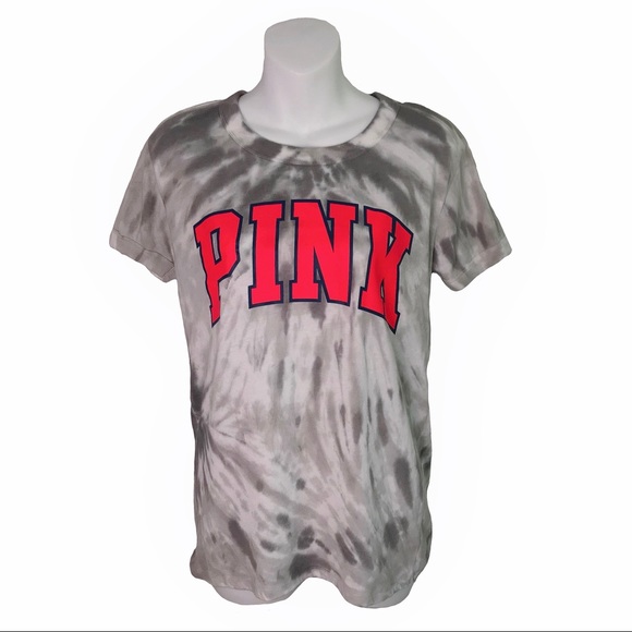 PINK Victoria's Secret Tops - Victoria Secret PINK | Tie Dye/Neon Logo Tee XS